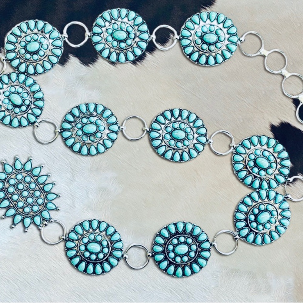 Vintage Turquoise Embellished Chatelaine